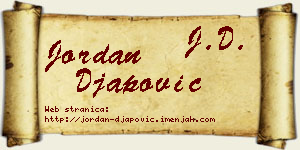 Jordan Đapović vizit kartica